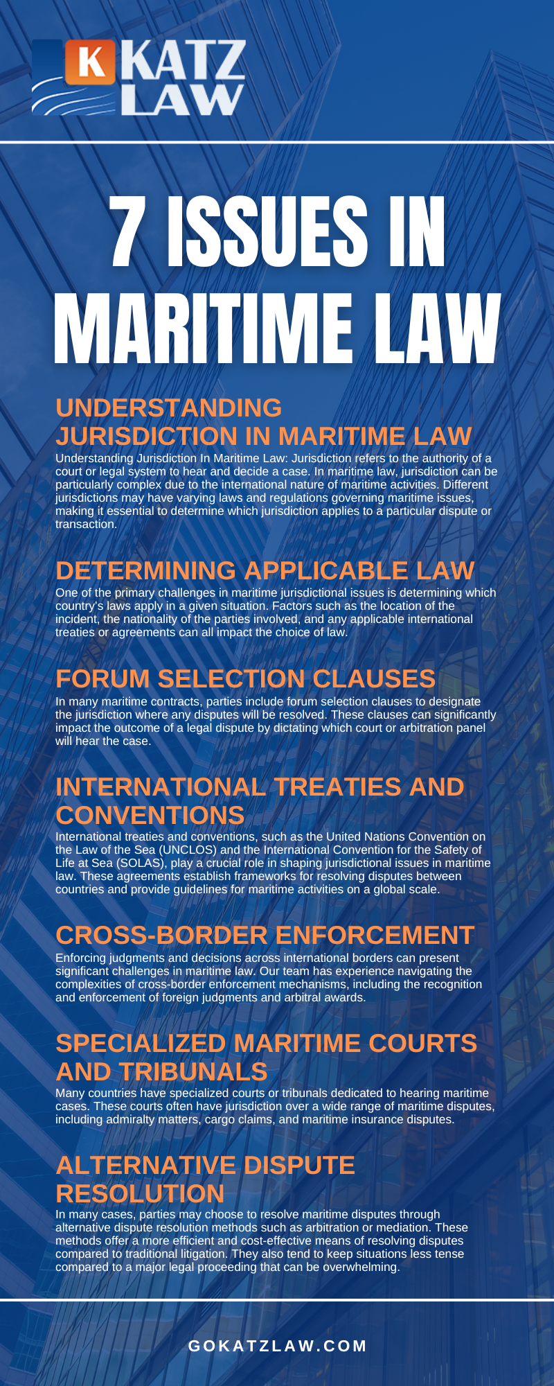7 Issues In Maritime Law Infographic